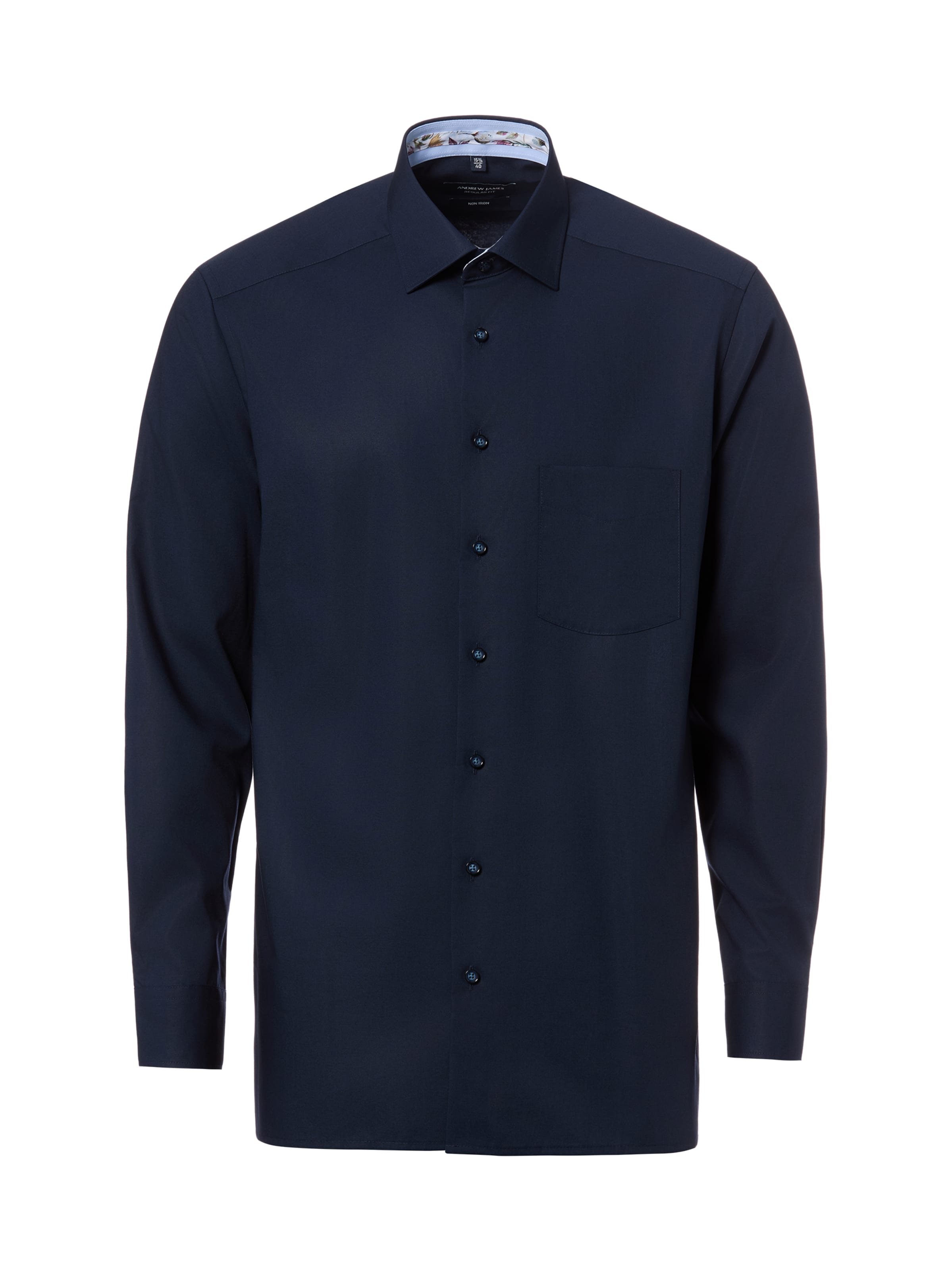 Andrew James Zakelijk overhemd in Blauw: voorkant