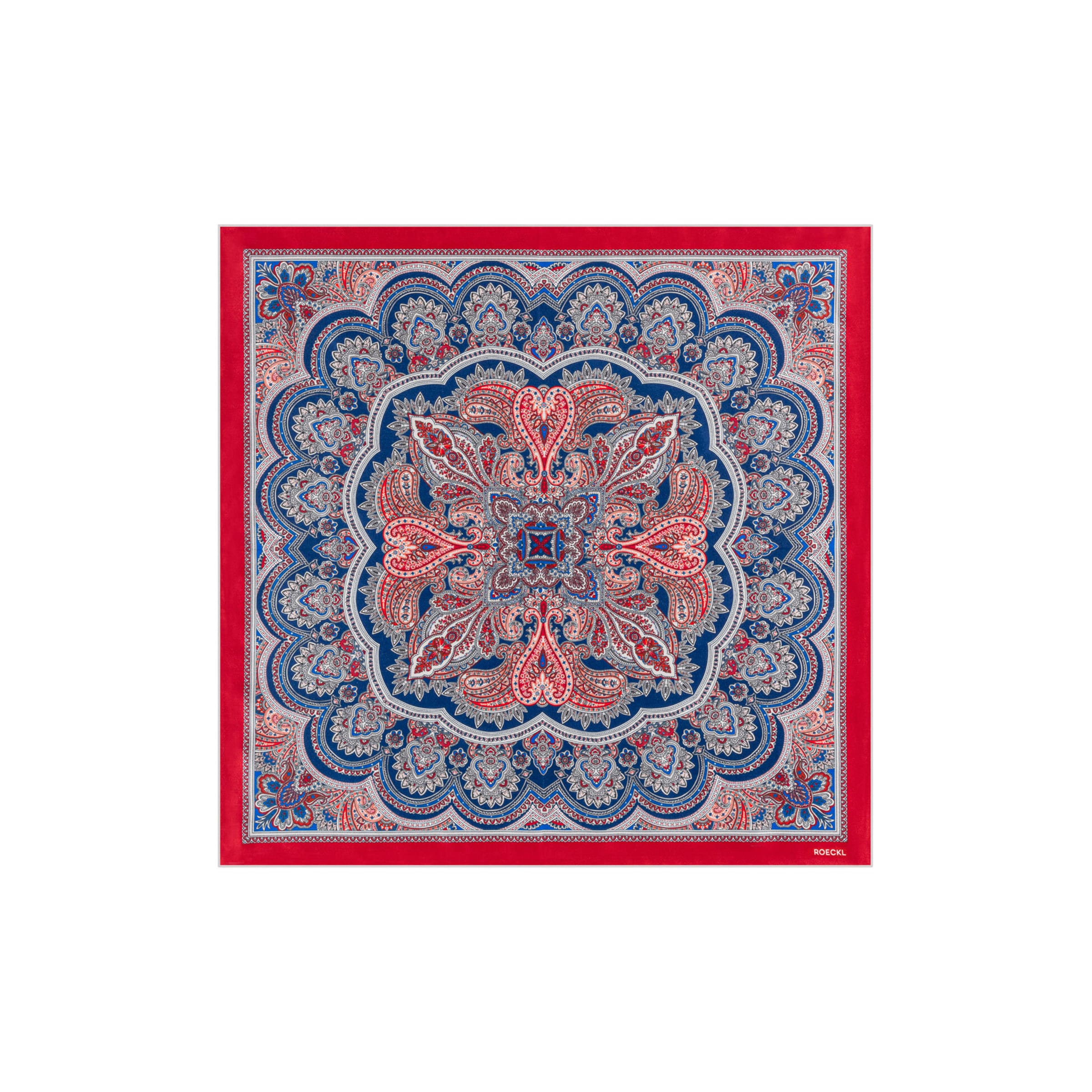 Roeckl Shawl 'FINE PAISLEY NICKY' in Blue: front