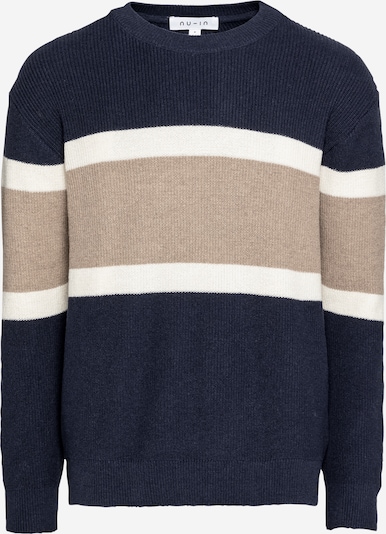NU-IN Trui in de kleur Camel / Navy / Offwhite, Productweergave