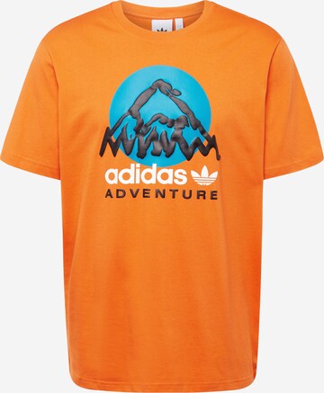 ADIDAS ORIGINALS - Camisa 'Adventure Mountain Front' em laranja: frente