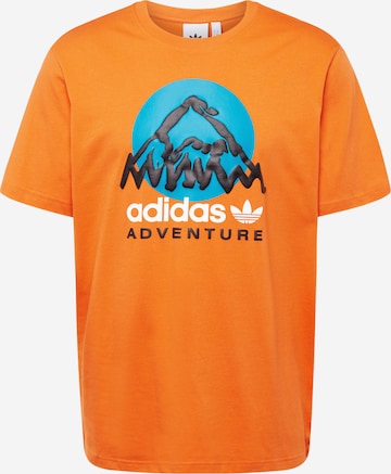 ADIDAS ORIGINALS Shirt 'Adventure Mountain Front' in Orange: front