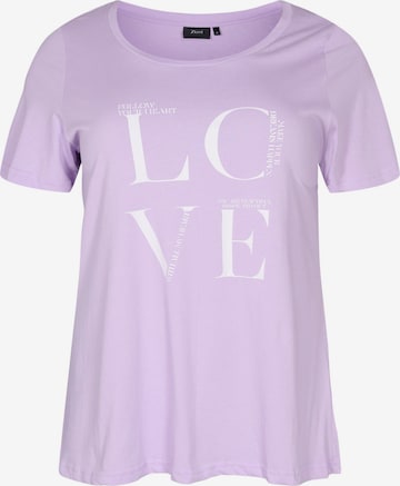 T-shirt 'Vera' Zizzi en violet : devant