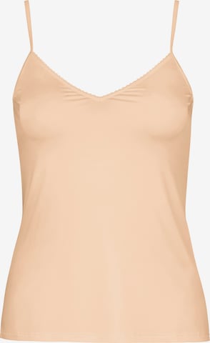 Hanro Spaghettitop ' Satin Deluxe ' in Beige: predná strana