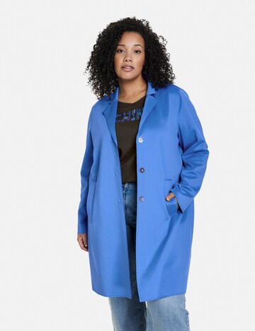 SAMOON Between-Season Jacket in Blue: front