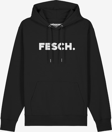 Watapparel Sweatshirt ' Fesch ' in Schwarz: Vorderseite
