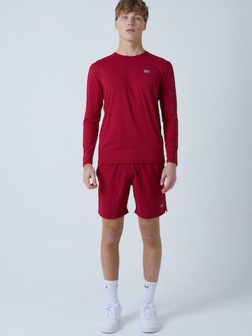 T-Shirt fonctionnel 'Crew Neck Long Sleeve Shirt' SPORTKIND en rouge
