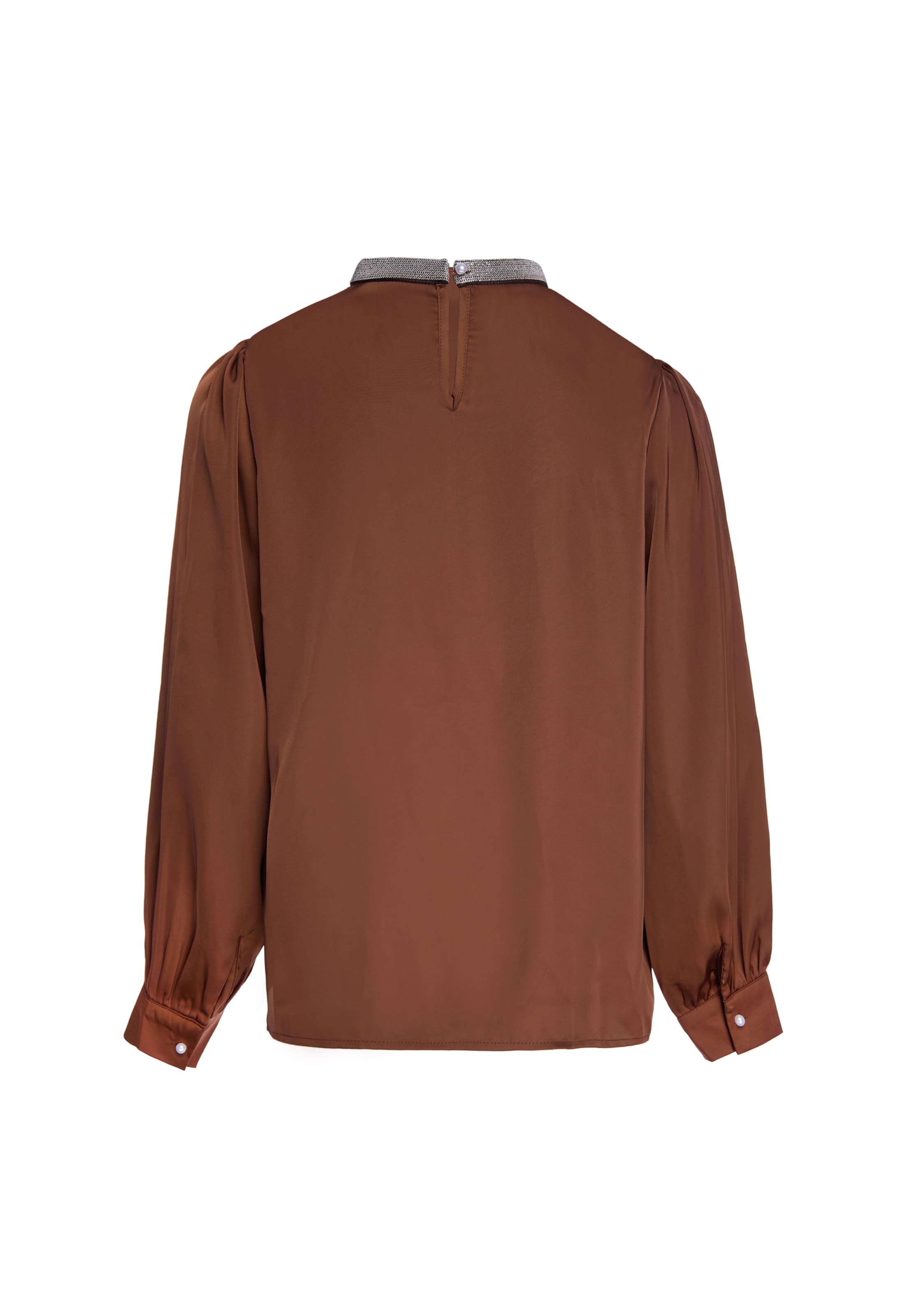 faina - Blusa 'GLOW' em castanho