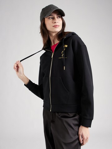 ARMANI EXCHANGE Zip-Up Hoodie in Black: front