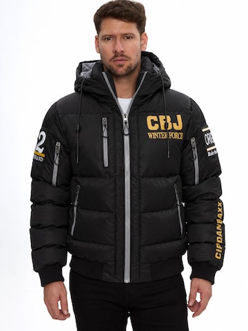 CIPO & BAXX Winterjacke Steppjacke CM233 in Schwarz: Vorderseite