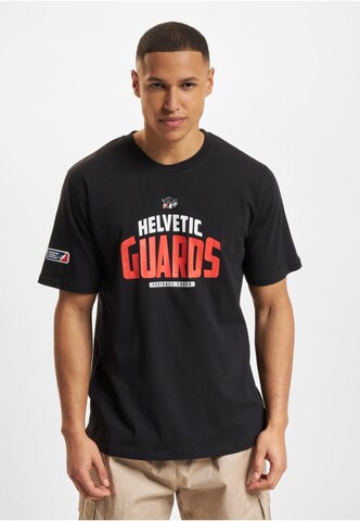 T-Shirt 'DefShop x European League of Football  Helvetic Guards 1' DEF en noir : devant