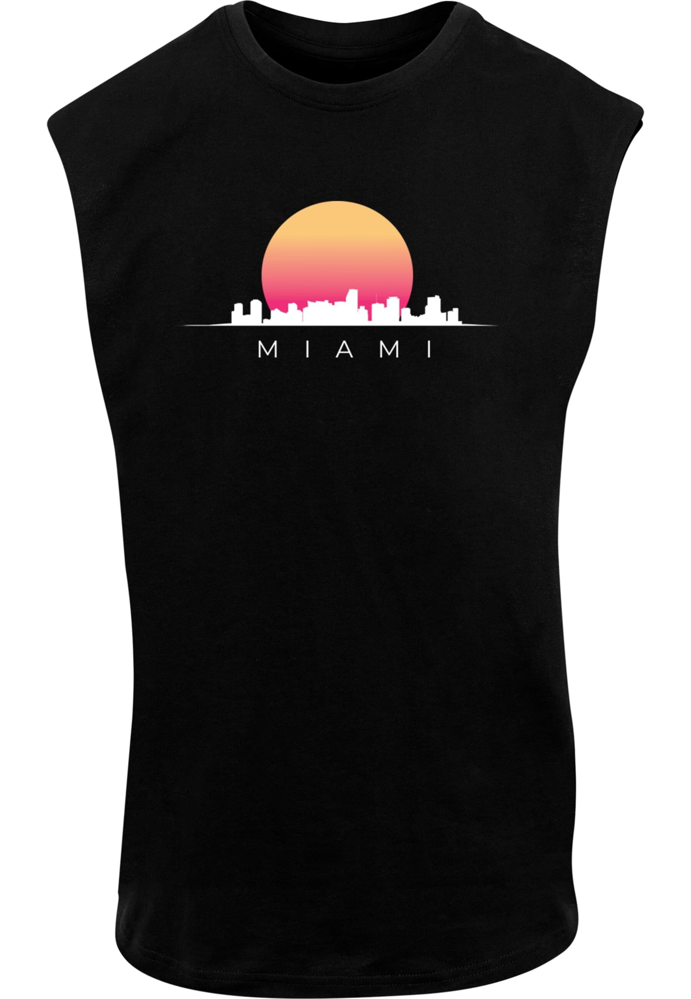 Merchcode Shirt 'Miami X' in Schwarz: Vorderseite