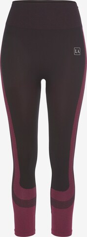 LASCANA ACTIVE Skinny Sportnadrágok - lila: elől