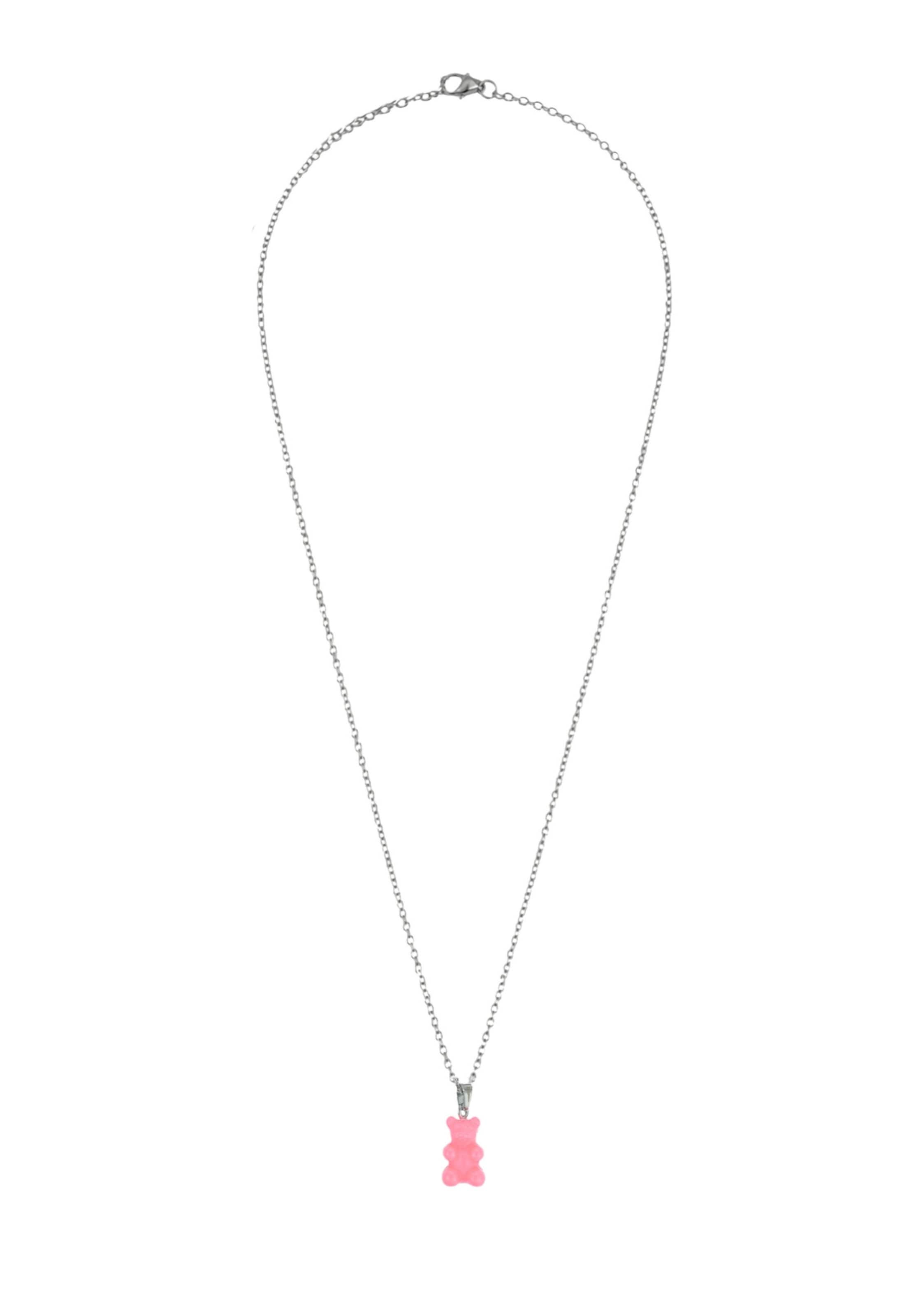 Collana 'Mono Bear' in 50 Fainz di colore fucsia / argento, Visualizzazione prodotti