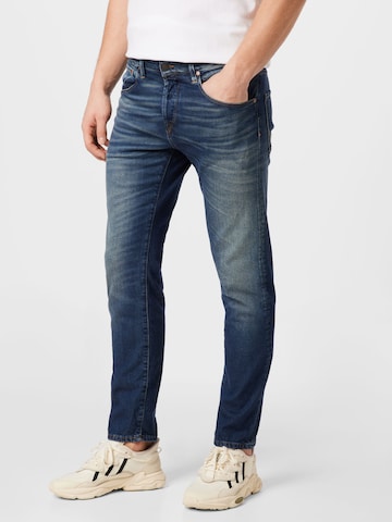 Coupe slim Jean 'Mike Davis' JACK & JONES en bleu : devant