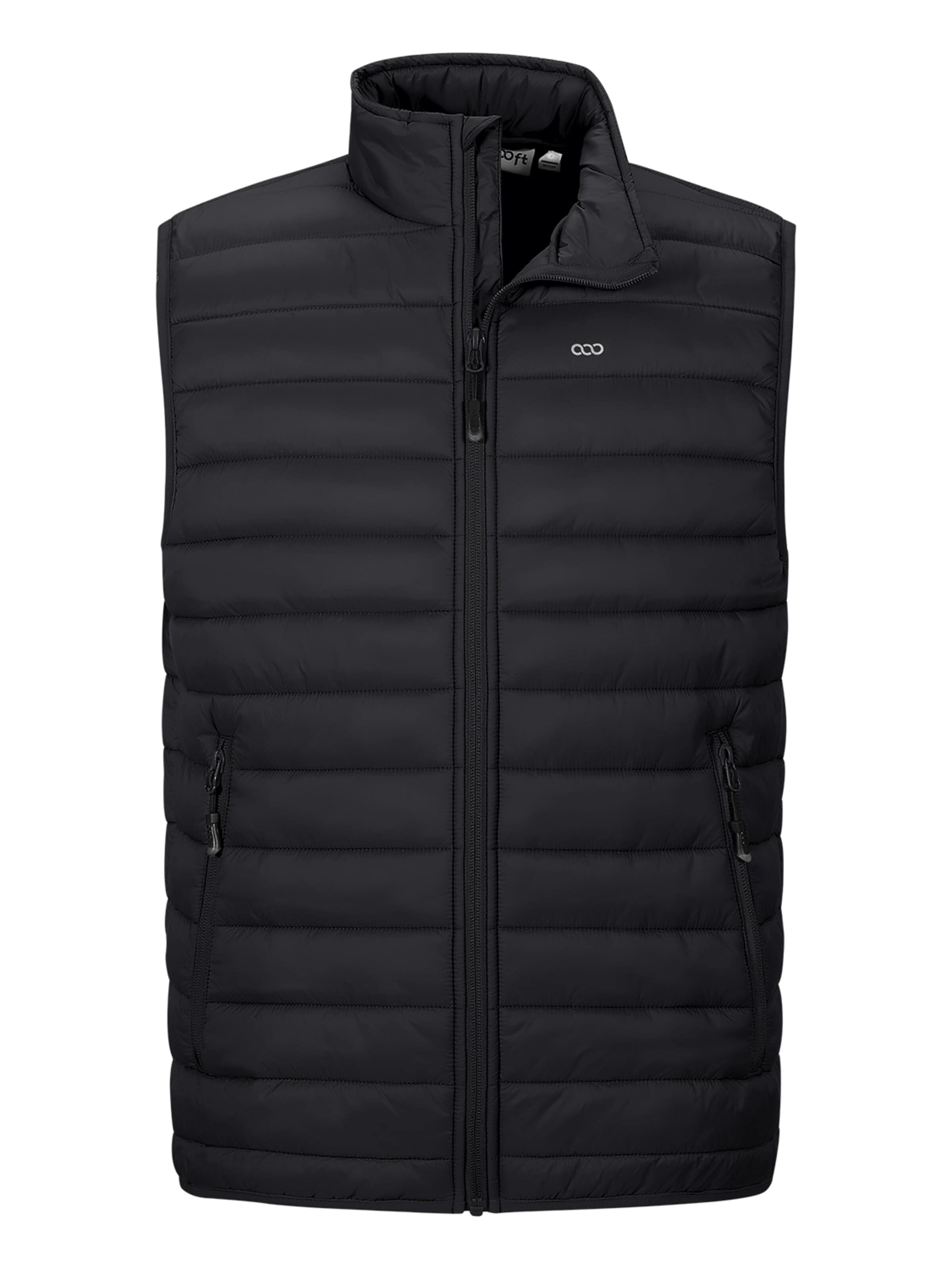 33,000ft Vest '33,000ft Men's Puffer Gilet' in Black: front