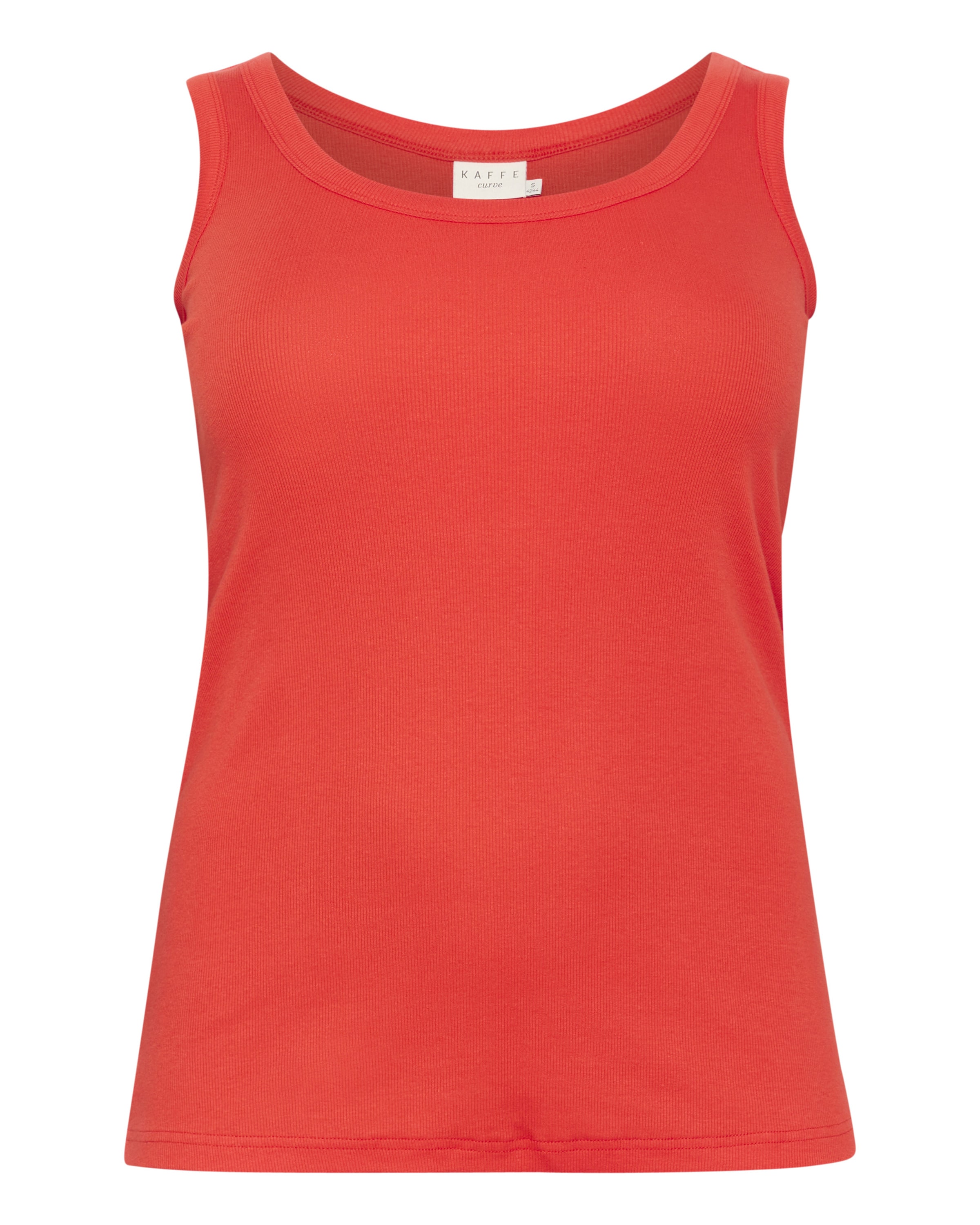 KAFFE CURVE Top in Rood: voorkant