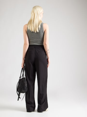 PIECES Wide leg Pantalon 'PCROSA' in Zwart