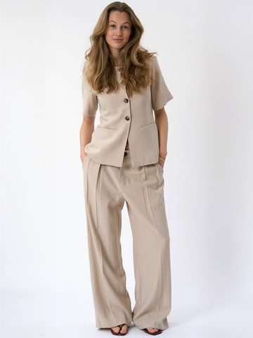 Regular Pantalon ' Isolde ' TEESHOPPEN en beige : devant
