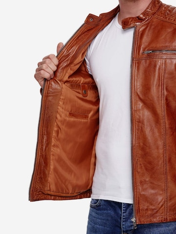 Tazzio Between-Season Jacket '19709' in Brown