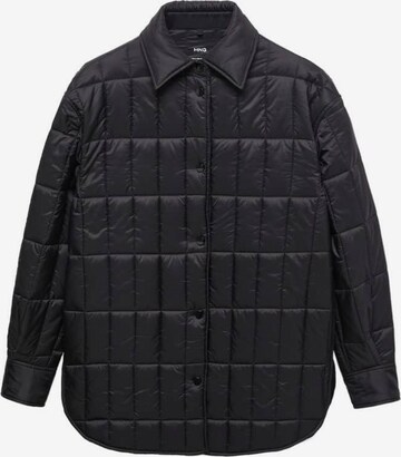 MANGO Between-Seasons Coat 'hamster' in Black: front