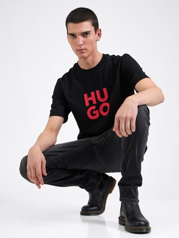 HUGO - Camisa 'Daltorip' em preto