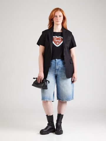 ONLY Carmakoma Shirt 'CARULRIKA' in Black