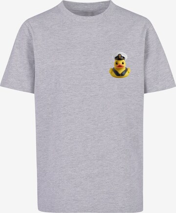 F4NT4STIC Shirt 'Rubber Duck Captain' in Grijs: voorkant