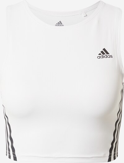 Sport top ADIDAS PERFORMANCE pe negru / alb, Vizualizare produs