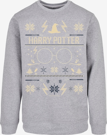 Felpa 'Harry Potter Christmas' di F4NT4STIC in grigio: frontale