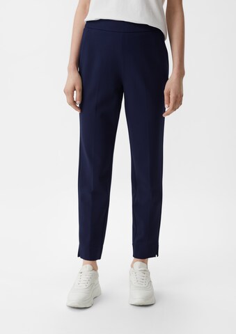 regular Pantaloni con piega frontale di comma casual identity in blu: frontale