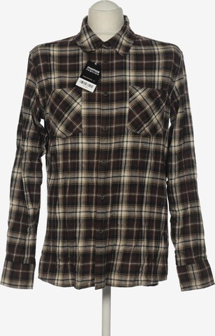 Urban Classics Button Up Shirt in S in Brown: front