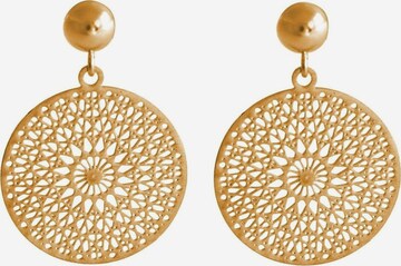 Gemshine Earrings 'Yoga Mandala' in Gold: front