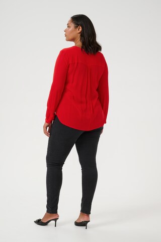 KAFFE CURVE Bluse 'KC Cami' in Rot