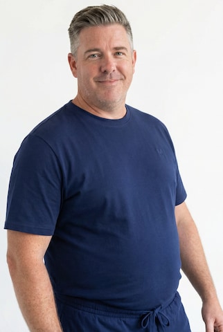 Men Plus Pyjama in Blau