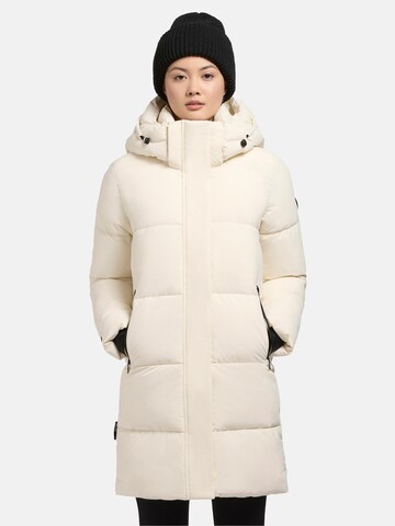 Cappotto invernale 'Haya Matt' di khujo in bianco: frontale