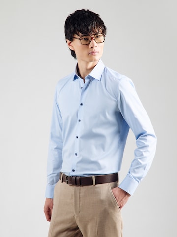 Slim fit Cămaşă business de la OLYMP pe albastru: față