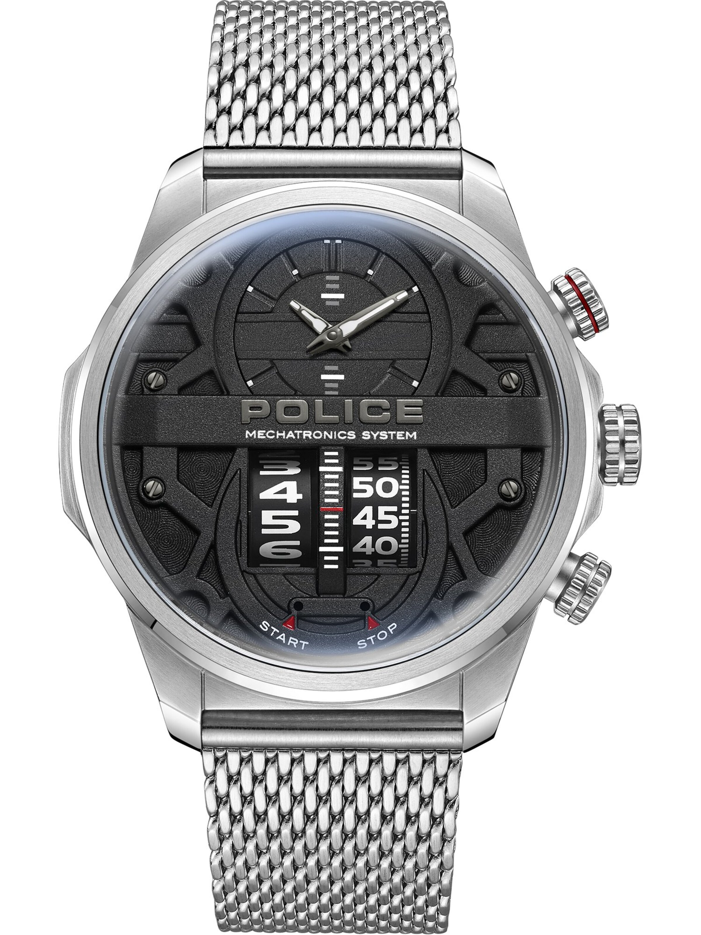 POLICE Analog Watch 'Rotorcrom' in Silver: front