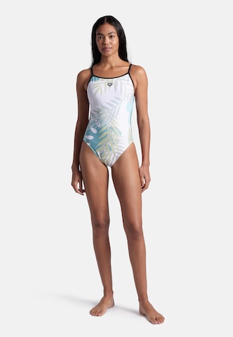 Maillot de bain sport 'LIGHT FLORAL' ARENA en blanc