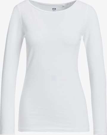 T-shirt WE Fashion en blanc : devant