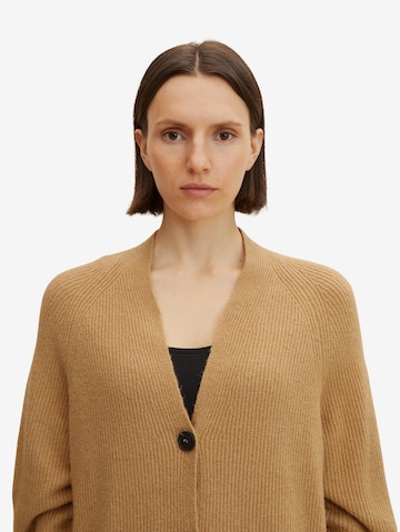 TOM TAILOR Knit cardigan in Beige