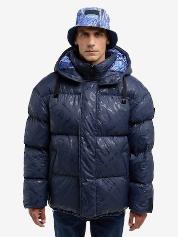 Carlo Colucci Winter Jacket 'De Zanet' in Blue: front