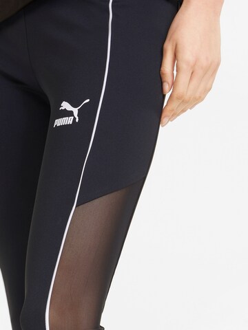 Skinny Pantaloni sport de la PUMA pe negru