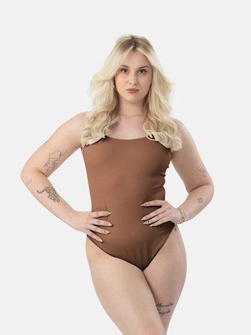 LEAFLETIC Bodysuit 'Leafletic Women’s Bodysuit' in Brown