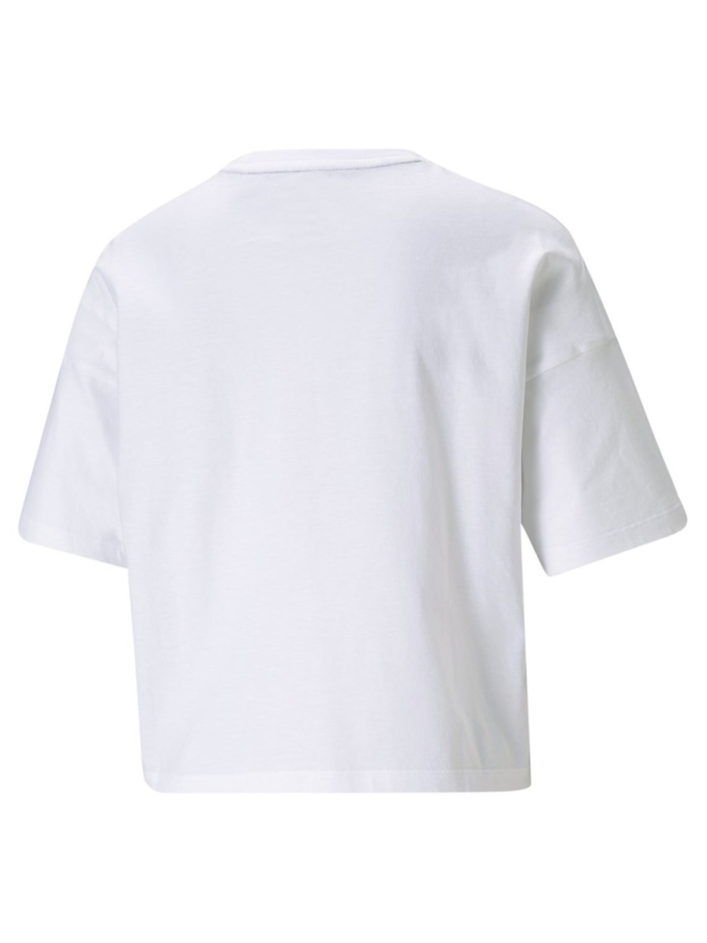PUMA Shirt 'Ess Cropped Logo' in White