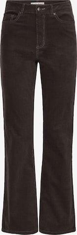 évasé Pantalon 'PZSally' Pulz en marron : devant