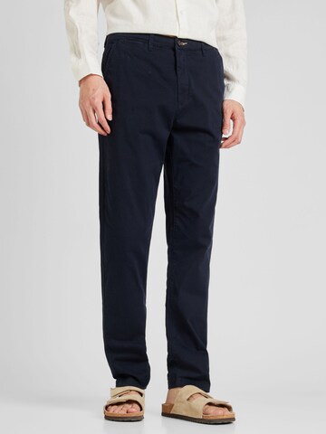 Springfield Regular Chino 'RECONSIDER' in Blauw: voorkant