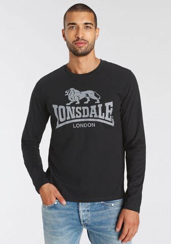 Maglietta 'Fintona' di LONSDALE in nero: frontale