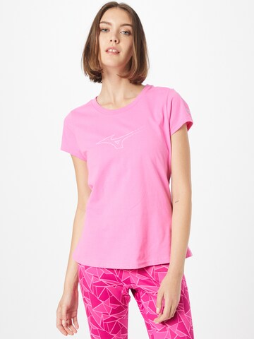 MIZUNO Λειτουργικό μπλουζάκι σε ροζ: μπροστά