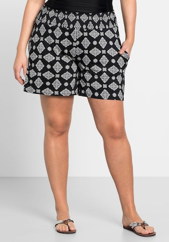 SHEEGO Regular Shorts in Schwarz: predná strana