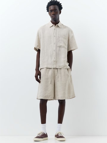 Pull&Bear Bő szár Nadrág - bézs